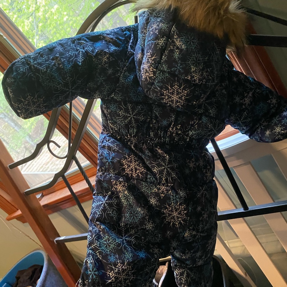 Lands' End Snowflake Snowsuit - Navy - Picture 3 of 3